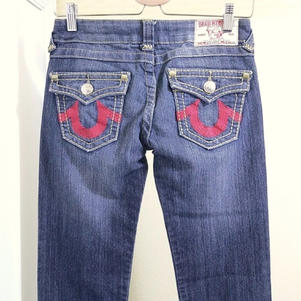 True Religion Joey Super T Straight Leg Jeans -‎ Sz 26 x 33